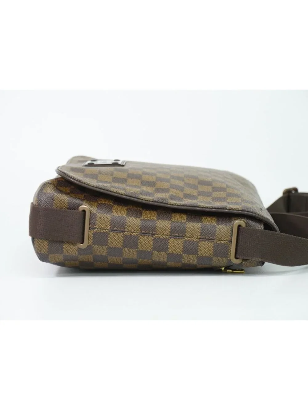 Louis Vuitton LV Brooklyn MM Damier Ebene Shoulder Bag Brown Vintage